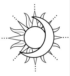 the sun and moon coloring pages