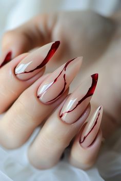 These sheer nude nails with cranberry red tips are an elegant choice for fall! The subtle design with a pop of color is perfect for any occasion. 🍂❤️ Check out more fall nail colors and inspo at NailHow.com. Light Nail Designs, Popular Nail Designs, Thanksgiving Nails, Nail Swag, Fall Nail, Fall Nail Designs