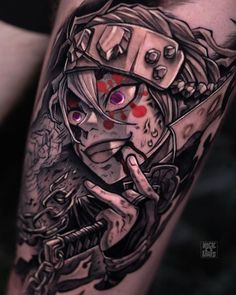 Demon Slayer Tengen Uzui Tattoo, Demon Slayer Tengen Tattoo, Anime Tattoo Black And White, Demon Slayer Tattoo Tengen, Tengen Tattoo Ideas, Tengen Uzui Tattoo Ideas, Tengen Tattoo, Anime Character Tattoo, Tengen Uzui Tattoo