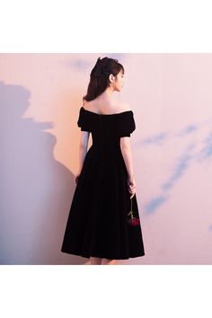 Shop tea length velvet black party dress with off shoulder short sleeves online. Sheprom offers formal or casual style dresses to fit your special occasions. Elegant Off Shoulder Dress With Short Sleeves For Evening, Fitted Off Shoulder Midi Dress For Banquet, Elegant Off-shoulder Evening Dress With Short Sleeves, Fitted Knee-length Off-shoulder Dress For Prom, Evening Tea-length Knee-length Dress For Prom, Elegant Off Shoulder Winter Party Dress, Fitted Midi Length Off Shoulder Prom Dress, Elegant Short Sleeve Velvet Dress, Elegant Off Shoulder Dress For Winter Party