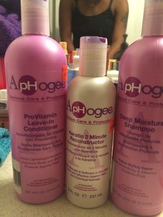 Love Aphogee products! This is my first time using the family together but I've used the two step conditioning packs. I'm a natural who did the big chop and since I get perms every 4-6 weeks with styling I was told this is the best for chemically damaged / processed hair. Hair Utensils, Diy Hygiene, Mixed Beauty, Slay Hairstyles, Hair And Skin Vitamins, The Big Chop, Skin Vitamins, Natural Hair Routine