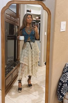 French Courtship Half Slip curated on LTK Country Dress Outfits Women, French Courtship Half Slip Outfit, Half Slip Outfit, Marijka Dam Outfits, Boho Western Fall Outfits, Western Layered Outfits, Lainey Wilson Concert Outfit, Southern Gothic Aesthetic Outfits