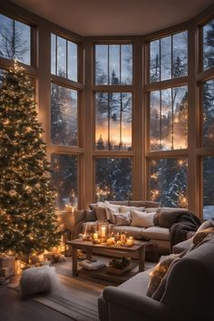 Twinkling Christmas lights adorning a window, creating a cozy and festive holiday atmosphere.