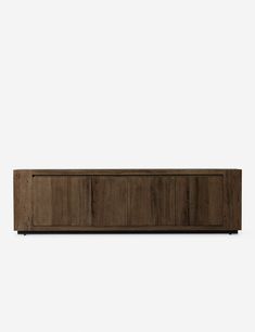 the sideboard is made out of wood and has two doors on each side, one with