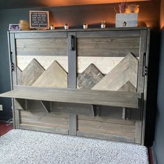 Mountains Horizontal Murphy Bed | Make the Most of Your Low Ceiling Horizontal Twin Murphy Bed Diy, Murphy Bed Wall Unit, Mountains Horizontal, Murphy Bed With Desk, Murphy Bunk Beds, Dog Bed Storage, Horizontal Murphy Bed, Beds For Small Spaces, Murphy Bed Desk