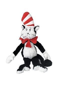 Dr Seuss Cat in the Hat Plush Character Doll Raised Pet Bed, Toy Character, The Cat In The Hat, Birthday Toys, Pet Crate, Interactive Dog Toys, Cat In The Hat, Manhattan Toy, Cat Hat