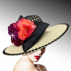 Stunning Big Brim Derby Hat With A Floral Accent And Large Bow. Elegant Sophisticated Design Daring To Turn Heads. Whittall And Shon Design Spring Collection 2023 One In Stock, All Others Will Be Custom Made In 3 To 5 Days And Shipped By My Supplier Via Ups.. Ladies, For Discount Pricing And Free Shipping, You Can Purchase This Lovely Style On Our Website Ozellalavishstyle.Com Please Order In Advance For Special Events All Of Extraordinary Hat Collection Are Custom Made . Thanks For Your Support Bohemian Straw Hat For Spring Party, Chic Beige Straw Hat For Garden Party, Elegant Vacation Hat, Chic Sun Hat For Garden Party, Formal Chic Beige Straw Hat, Chic Straw Hat For Garden Party, Beige Fedora Straw Hat For Party, Chic Flat Brim Straw Hat For Evening, Chic Beige Sun Hat For Kentucky Derby