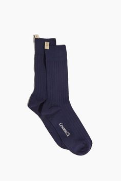 Comme Si Socks Yves Sock in Navy Ribbed Socks, Etoile Isabel Marant, Comme Si, New Month, Stay Up, Egyptian Cotton, How To Become, Socks, Blue Color