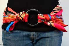 Scarf Belt Diy Belts, Boho Belts, Scarf Outfit, Bandana Scarf