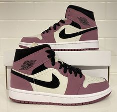 Nike Air Jordan 1 Mid SE Berry Pink Mulberry DC7267-500 Womens Size 6.5. Brand new in box. Shipped via FedEx. Feel free to ask questions. Thanks for looking! High Top Jordans, Nike Shoes Women Fashion, Pretty Sneakers, Nike Shoes Air Force, Nike Fashion Shoes, Preppy Shoes, Pretty Shoes Sneakers, Air Jordan 1 Mid Se, Cute Shoes Heels