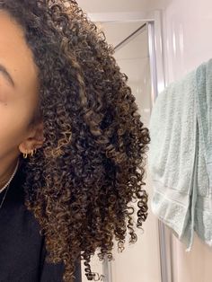 Honey Color Highlights, Brown Highlights On Black Hair Curly 4c, 4a Hair With Highlights, Natural Curly Hair With Blonde Highlights, Coily Hair Highlights, Honey Highlights On Dark Hair Curly Hair, 4c Hair Highlights, Honey Brown Highlights Curly Hair