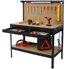 a workbench with tools in it on a white background