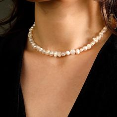 Freshwater Pearl Necklace for Women - Elegant and timeless... Perfect bridesmaid gift or wedding jewelry. This beautiful pearl choker also makes a thoughtful gift for your girlfriend, wife on any special occasion. DESCRIPTION: -  Necklace Length: 14inch + 3.5inch (extension) -  Pearl diameter: 6-8mm -  Hypoallergenic, Nickel Free ⊹  PACKAGING: All jewelry send with a gift box for gifting your loved one ✈ SHIPPING:  We ship every order on the same day or in one business day. (Before 4.00pm ET. orders ship same day)  Turnaround Times: USA orders: 2 - 6 Business Days CANADA orders: 4 - 20 Business Days EUROPE orders: 6 - 20 Bausiness Days Return & Refund: Please contact us and ship in 14 Days of your package receive. Please contact us if you have any issue with your ordered item we are here f Mother's Day Pearl Jewelry, Adjustable Pearl Necklace For Gift, Adjustable Pearl White Necklace As A Gift, Classic Pearl Choker Necklace As Gift, Classic Pearl Choker Necklace For Gifts, Feminine Necklaces For Bridesmaid Gift, Bridal Necklace With Pearl Drop Gift, Bridal Pearl Drop Necklace As Gift, Mother’s Day Pearl Necklace