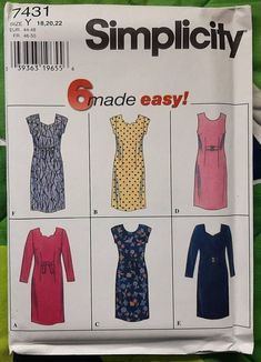 the sewing pattern for this dress is easy to sew