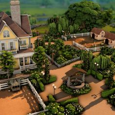 Sims 4 Big Farmhouse, Sims Landscaping Ideas, Sims 4 Houses Farm, Sims 4 Farmhouse House Plans, Sims 4 Barn House, Sims 4 Farm Layout, Sims 4 Homestead, Sims 4 Farmhouse Layout, Sims 4 Modern Farmhouse