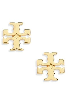 The iconic, gleaming Tory Burch logo styles pretty stud earrings that finish your look with a sophisticated touch. 3/8" square. Post back. 16k-gold,18k-rose gold or silvertone plate. By Tory Burch; imported. Bracelets Outfit, Happy Sunday Friends, Sunglasses Necklace, Earrings Outfit, Sunglasses Outfit, Preppy Jewelry, Necklace Outfit, Tory Burch Earrings, Tory Burch Kira