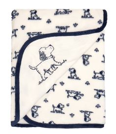 From Little Me, this reversible blanket features:Reversible designPuppy puppy toile printEmbroidered puppy appliquéFlannel/boa fabricContrast bindingPerfect accessory for baby's nurseryApproximate dimension, 30 x 40"polyesterMachine wash; tumble dryImported. Cute Baby Blankets, Boy Puppy Accessories, Cute Kid Blankets, Neutral Puppy Nursery, Toddler Boy Blanket, Baby Boy Dog Nursery, Dog Nursery Theme, Puppy Nursery Theme, Animal Baby Blanket