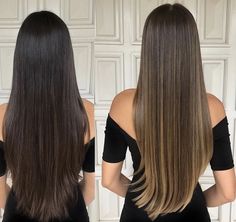 Brown Hair With Blonde, Balayage Straight Hair, Hair With Blonde Highlights, Brown Straight Hair, Black Hair Balayage, Brown Hair Looks