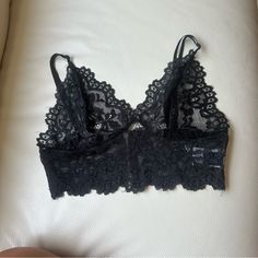 Shein Lace Black Bralette Zipper Back Size Small Never Worn, Brand New (Only Washed And Hung Dry) Black Low-cut Bra With Lace Closure, Low-cut Black Bra With Lace Closure, Delicate Lace Bra For Night Out, Black Low-cut Lace Bra, Black Lace Bralette, Black Lace Bra, Black Bralette, Lace Bralette, Lace Bra