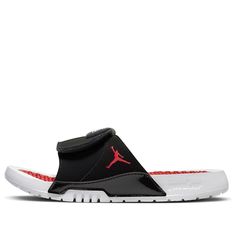 Nike Jordan Hydro 11 Retro Slides'Bred' GS Black/Varsity Red/White AJ0022-006 Red Non-slip Sneakers For Outdoor Activities, Casual Red Fade-resistant Basketball Shoes, Red Breathable Synthetic Jordan Shoes, Breathable Round Toe Slides For Sports, Red Cushioned Slides For Streetwear, Red Synthetic Slides For Outdoor, Red Outdoor Basketball Shoes, Red Sporty Outdoor Basketball Shoes, Sporty Outdoor Slide Sneakers