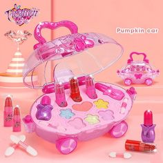 Pretend Makeup Toy Kit For Girls 3 to 12 Years Old - Pink & Blue Baby Shop - Review Girls Makeup Set, Real Makeup, Pretend Makeup, Makeup Toys, Best Christmas Toys, Princess Makeup, Kids Toys For Boys, Kids Imagination, Kids Makeup