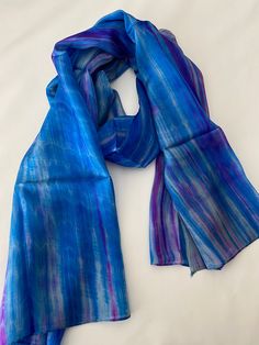 Full Sized, Mulberry Silk Scarf 180cm x 80cm 100% Pure Vietnamese Silk Beautiful shimmer and sunburst effect Choose your favourite colour and pattern! Blue Silk Casual Scarves, Blue Silk Casual Scarf, Casual Blue Silk Scarves, Blue Bohemian Scarf With Natural Dye, Bohemian Blue Scarf With Natural Dye, Blue Hand-dyed Silk Scarf For Summer, Hand Dyed Blue Silk Scarf For Summer, Blue Hand Dyed Silk Scarf For Summer, Summer Hand Dyed Blue Silk Scarf