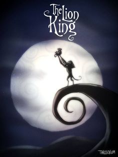 the lion king movie poster with an image of a man holding a woman's hand