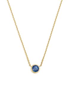 Bloomingdale's Blue Sapphire Bezel Pendant Necklace in 14K Yellow Gold, 16 - 100% Exclusive Shifting Jewelry, Blue Sapphire Necklace, Bezel Pendant, Exclusive Jewelry, Sapphire Necklace, Blue Gemstones, Crochet Fashion, Blue Gold, Gold Pendant