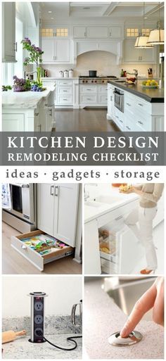 kitchen design remodeling checklist ideas - gadgets - storage and organization