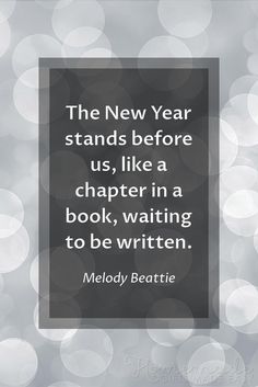 the new year stands before us, like a charter in a book, waiting to be written