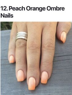 Orange Ombre, Peach Orange, Ombre Nails, Mango, Silver Rings, Nails