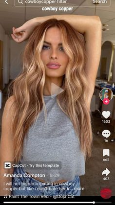 Auburn Copper Hair With Money Pieces, Red To Blonde Transition Hair, Copper Blonde Dark Roots, Hazelnut Hair With Blonde Highlights, Red Brown To Blonde Balayage, Female Firefighter Hairstyle, Copper Platinum Hair, Long Hairstyles Red Hair