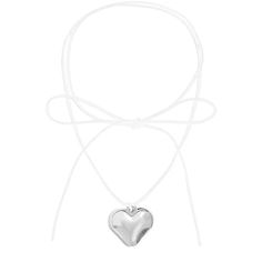 Express your unique style with our DIY Heart Choker. Create the perfect accessory with adjustable chains for women. Affordable women's jewellery and ccessories at Vestes Novas Cheap Adjustable Heart Beads Necklace, Silver Jewelry With Adjustable Cord, Trendy Metal Heart Beads Necklace, Trendy Metal Heart Necklace With Heart Beads, Trendy Heart Charm Necklace As A Gift, Trendy Adjustable Cord Necklaces As Gift, Trendy Adjustable Cord Necklace Gift, Trendy Gift Necklaces With Adjustable Cord, Trendy Heart Necklace With Heart Charm For Gifting