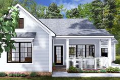 this is a computer rendering of the small cottage style house plans for families and their children