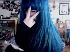 Blue Hair Y2k, Darcy Vega Zodiac, Bright Blue Hair, Hot Pink Hair, Dark Blue Hair, Zodiac Academy