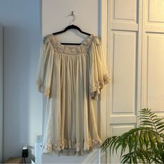 The Most Gorgeous Free People Dress. Nwt. Intricate Beading And Flowing Fabric. Cream Color With Just A Hint Of Dusty Pink Ethereal Dress, Intricate Beading, Flowing Fabric, People Dress, Free People Dresses, Free People Dress, Dusty Pink, Cream Color, Beading