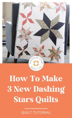 Save this Free Easy Dashing Stars Quilt Triple Play Tutorial! In this episode, the talented Doan ladies show off three fabulous new Dashing Star, or LeMoyne star, quilt patterns. Twirling Stars Quilt Pattern, Le Moyne Star Quilt Patterns, Lemoyne Star Quilt, Lemoyne Star, Daisy Fields, Quilt Layers, Stars Quilt