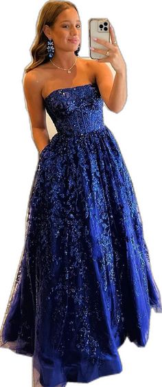 Prom Dress With Pockets, Lace Long Prom Dress, Sparkle Prom Dress, Sweep Train Prom Dress, Prom Dresses With Pockets, Tulle Evening Dress, Tulle Sleeves, Blue Tulle, Short Homecoming Dress