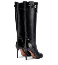 Leather Knee High Boots, Knee High Leather Boots, Women Boots, Studded Leather, High Boots, Knee High Boots, Knee High, Wide Leg Pants, Womens Boots