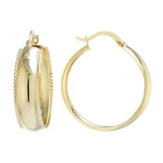 Features: Nickel Free, In A Gift BoxEarring Back: HingedShape: RoundMetal Color: YellowEarring Length: 33mmEarring Width: 8.5mmMetal: 24k Gold Over BrassCare: Polishing ClothCountry of Origin: Imported Everyday Hoop Earrings With Hinged Closure, Gold Hoop Earrings With Hinged Closure As A Gift, Classic Gold Hoop Earrings With Lever Back, 14k Gold Hinged Earrings As A Gift, Gold Huggie Earrings Cadmium-free, Small Hinged Hoop Earrings As Gift, Hinged Gold Jewelry As A Gift, Gold Hinged Jewelry As Gift, Classic Brass Hoop Earrings As Gift