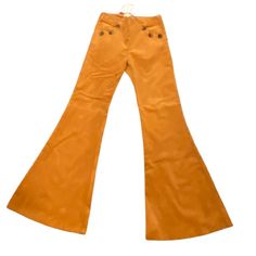 Nwt Burnt Orange Color Button Accents Along Front Pockets Hidden Side Zipper 97% Polyester 3% Spandex Flat Measurement: Waist 14 1/2” Rise 10 1/2” Inseam 32” Flare Pants With Button Closure For Fall, Fall Flare Pants With Button Closure, Retro Fall Bottoms With Buttons, Retro Bottoms With Button Closure For Fall, Fitted Flare Pants With Button Closure, Retro Brown Bottoms With Button Closure, Full-length Bottoms With Buttons For Fall, Fitted Bottoms With Buttons For Fall, Fitted Pants With Buttons For Fall