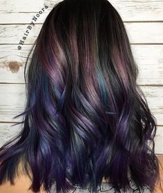 @bresuppsjbieber Peacock Hair Color, Bleach Hair Color, Funky Hair Colors, Winter Hair Color Trends, Hair Colorful, Galaxy Hair