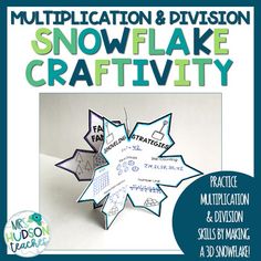 a snowflake craftivity book with instructions to make it