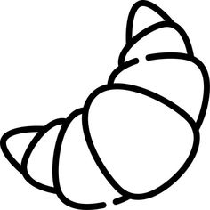 a black and white line drawing of an abstract object with curved lines on the side