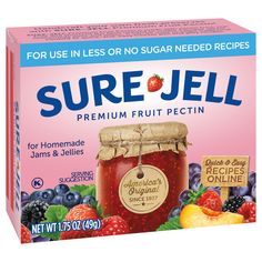 sure jell fruit pectin for use in less or no sugar needed recipes