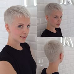 buzzed haircuts — Nothing more sexy than a super short crop on a... Really Short Haircuts, Short Straight Hair