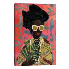 48" x 32" x 1.5" Modern Turban Woman I by Nikki Chu Unframed Wall Canvas - iCanvas Nikki Chu, Wow Art, African American Art, Big Canvas Art, Simply Beautiful, African Art, Figure Painting, Black Art, American Art