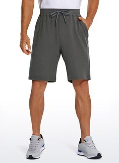 Made of super soft, comfortable, and breathable French Terry fabric. Elastic waistband with drawcord customizes the fit. Multi zipper pockets prevent items from falling. Great men's sweat shorts for hanging out or working out. Feature & Fitting: 
 Design for daily casual wear or workout 
 Two front zipper pockets & one back zipper pocket 
 Elastic waist with drawstring 
 29 inches inseam, classic fit 
 Fabric: 
 Ultra-soft 
 Moisture wicking and breathable 
 Stretchy and smooth to touch Mens Sweat Shorts, French Terry Fabric, Sweat Shorts, Front Zipper, French Terry, Zipper Pocket, Elastic Waist, Casual Wear, Zipper