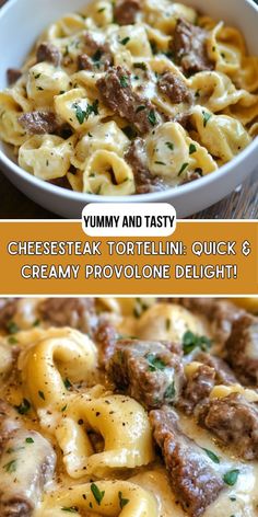 cheesesteak tortellini, quick and creamy provocchine delight is an easy weeknight meal