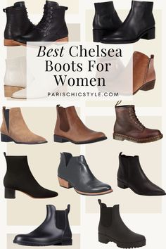 Wear the best chelsea boots for women this fall, winter & spring.  Parisian style ankle boots, French style ankle boots to go with your effortless chic outfits to keep you warm & fashionable. Most comfortable ankle boots, stylish ankle boots to go with jeans, trousers, pants, leggings, skirts & dresses. Paris Chic Style. Parisian Style. #bestchelseabootsforwomen #chelseaboots #ankleboots #anklebootsforwomen #stylishankleboots #frenchstyle #whowhatwear #sezane #majeparis #sandroparis Women Parisian Style, Boots French Style, Spring Parisian Style, Heeled Ankle Boots Outfit, Ankle Boots With Leggings, Best Chelsea Boots, Flat Chelsea Boots, Effortless Chic Outfits